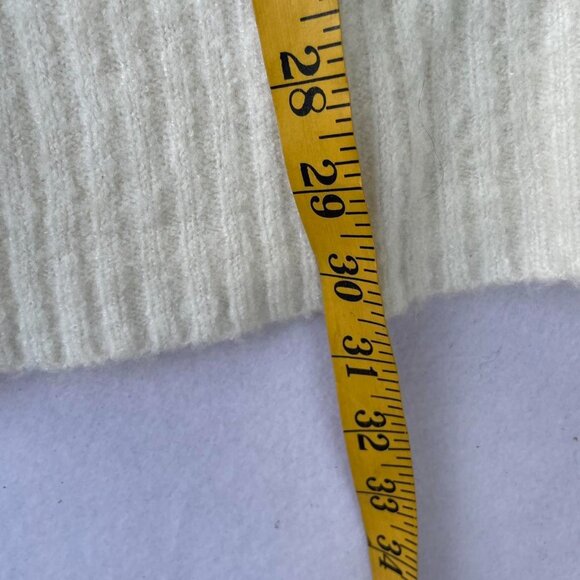 No Boundaries Juniors Cream Stretchy Hooded Knit Sweater Dress Size XL y2k Fall - Picture 7 of 8